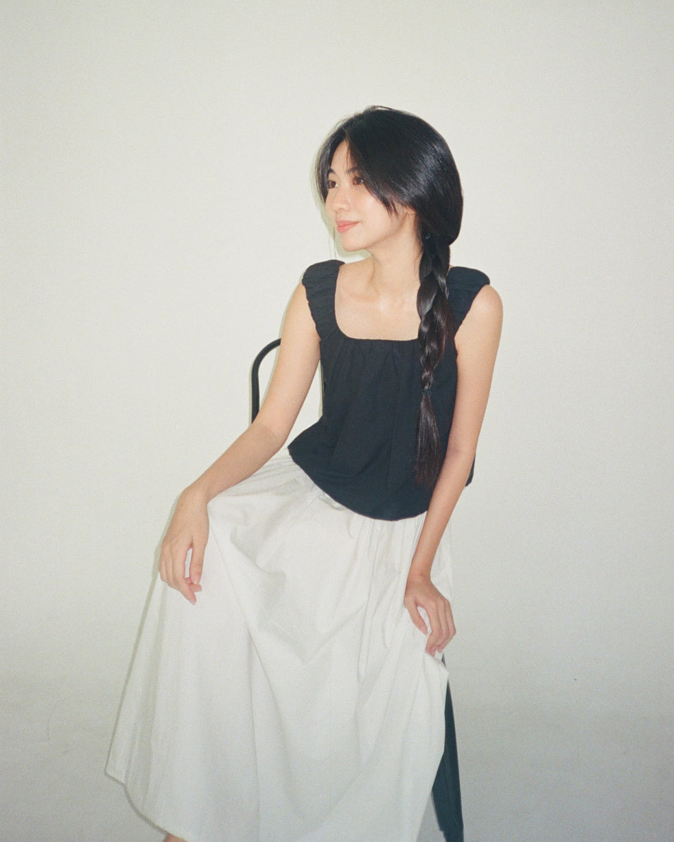 Pottery Night Top in Black