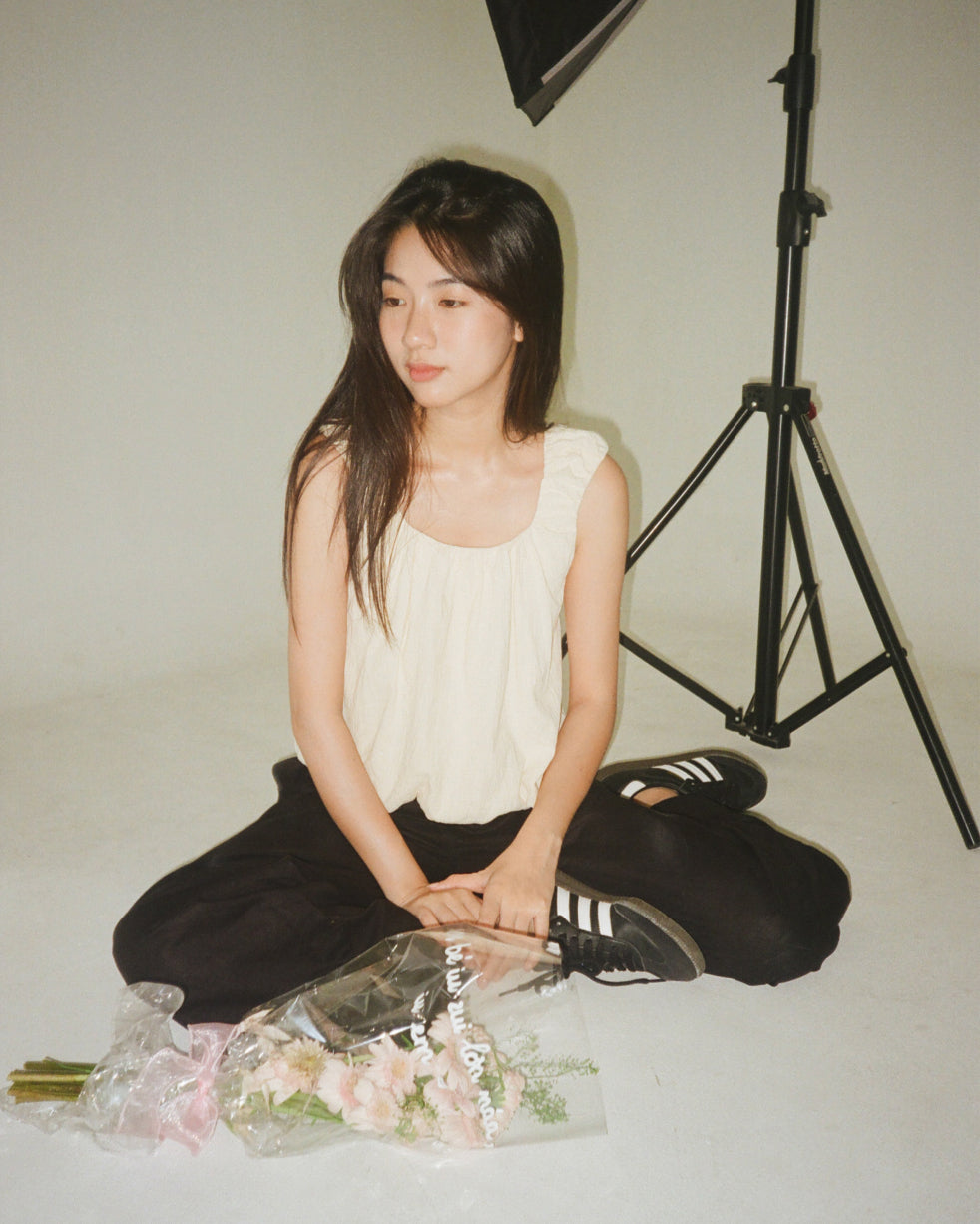 Pottery Night Top in Ivory