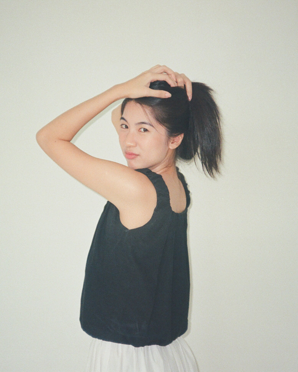 Pottery Night Top in Black