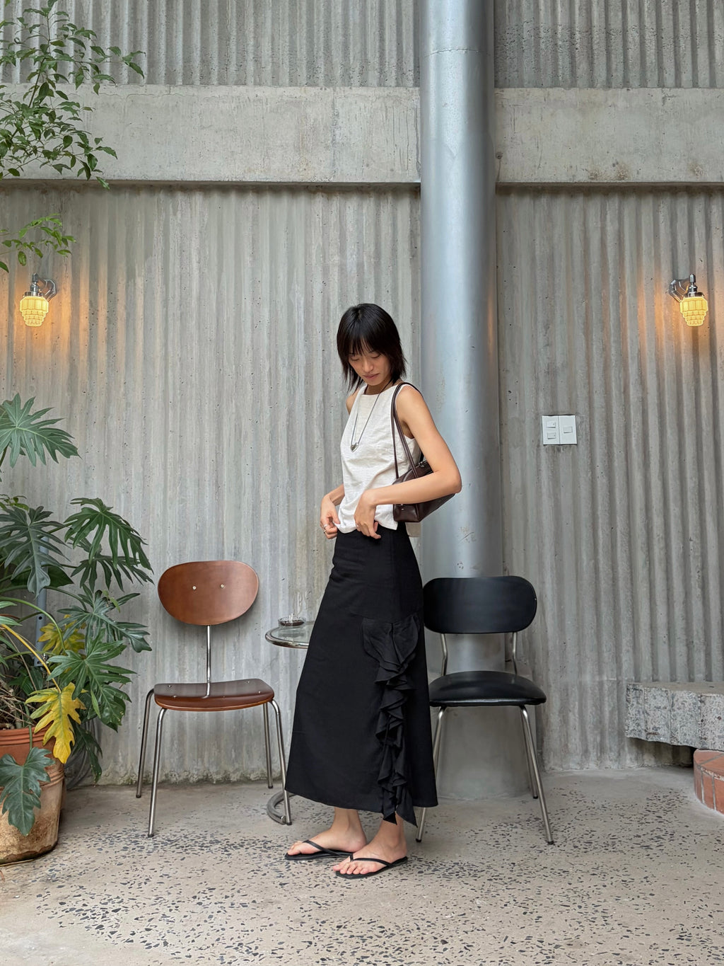 Straw Top in Beige